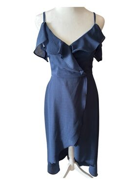 By&By Blue Flowy Dress - Solid Royal Blue